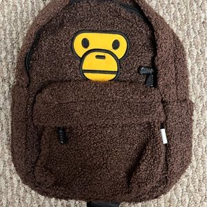BAPE Brown Baby Milo Faux fur Backpack